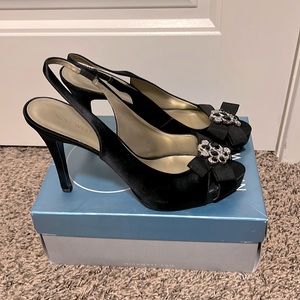 Nine West Black platform heels size 10